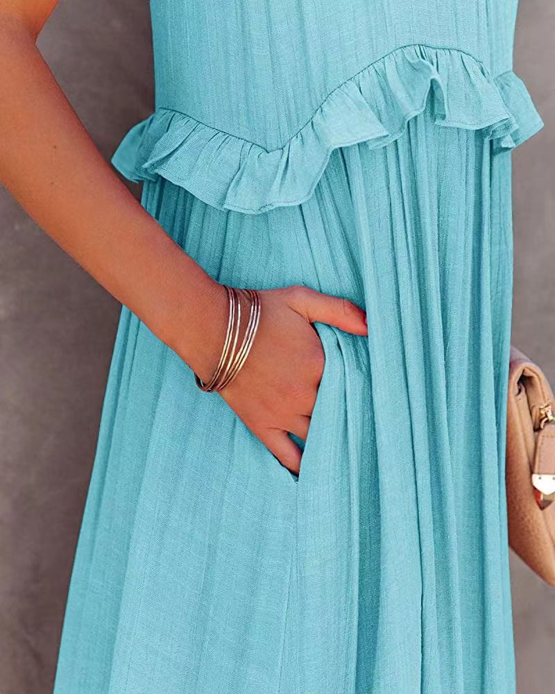Summer Irregular Design Long Holiday Dresses