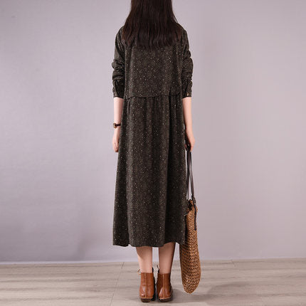 1980s Vintage Casual Linen Long Dresses