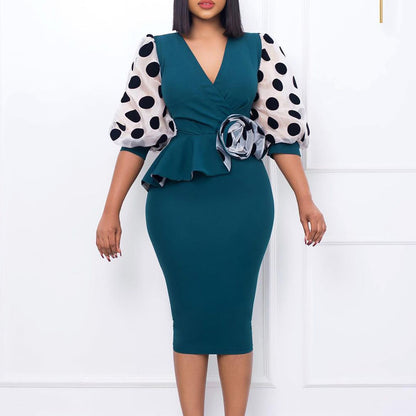 Fashion Polka Dot Tulle Women Dresses