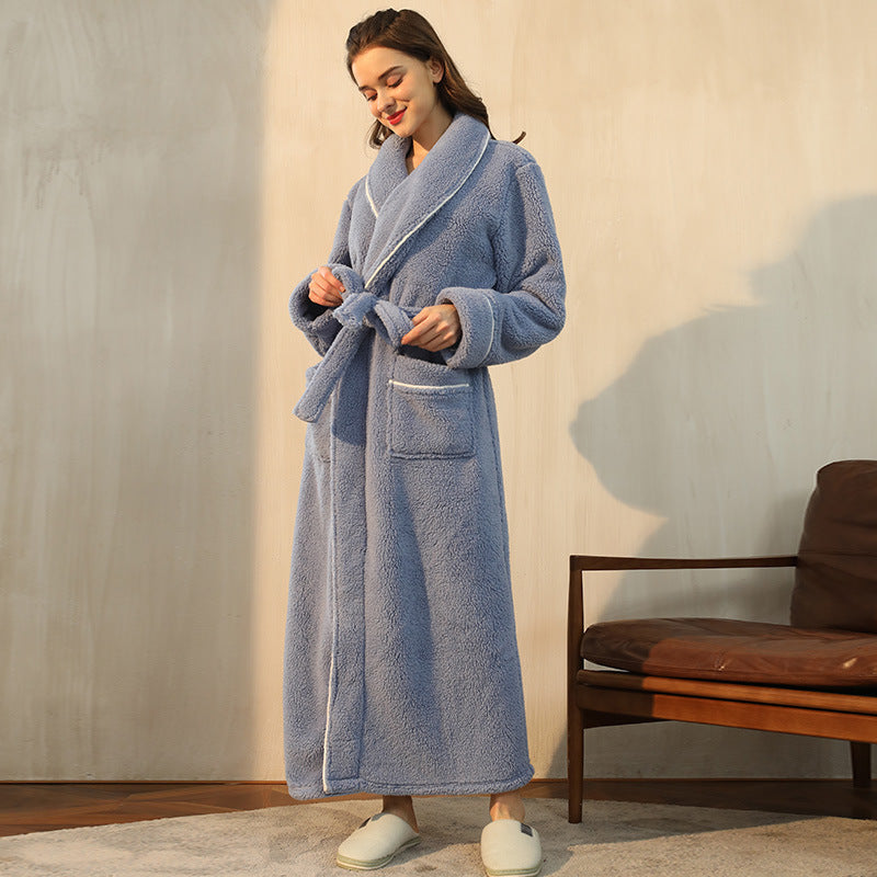 Luxury His-and-hers Winter Warm Sleepwear Robe