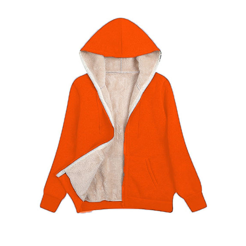 Plus Sizes Winter Women Hoodies Zipper Overcoat