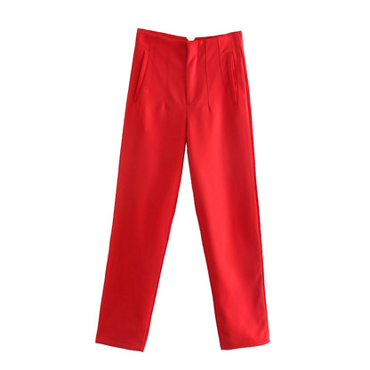 Elegant High Waist Summer Slim Casual Pants for Women