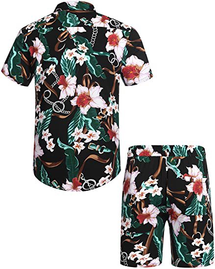 Leisure Summer Men's Short Sleeves Shirts and Shorts