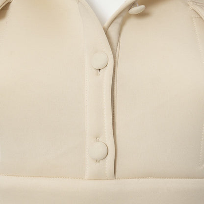 Designed Stand Collar Short Women Top Coat