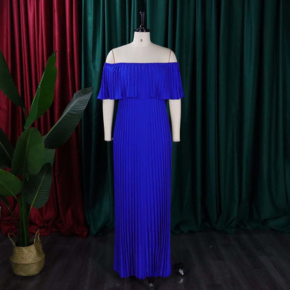 Summer Sexy Off The Shoulder Stapless Long Dresses