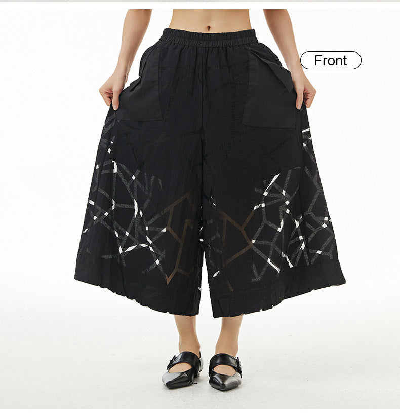 Summer Leisure Plus Sizes Wide Legs Pants
