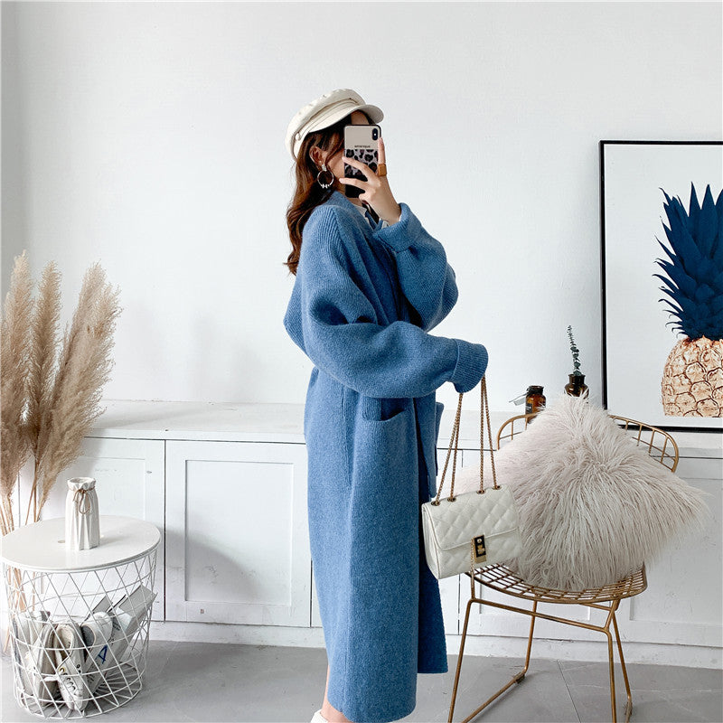 Women Romper Style Knitted Woolen Cardigan Overcoat