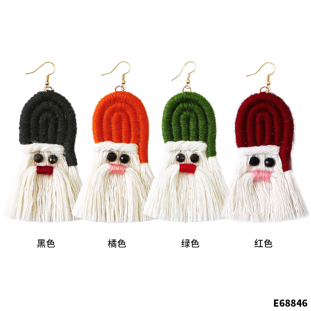 Christmas Design Boho Woven Tassel Earrings