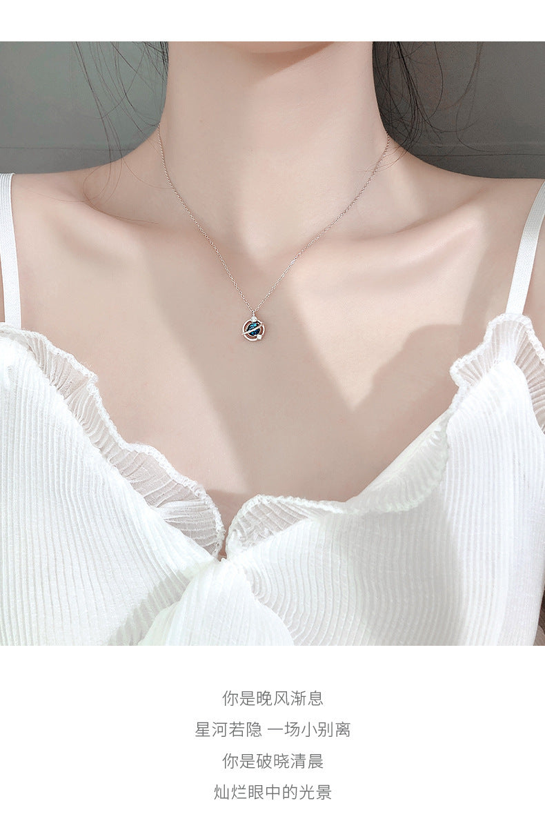Fantasy Planet Design Silver Necklace for Women