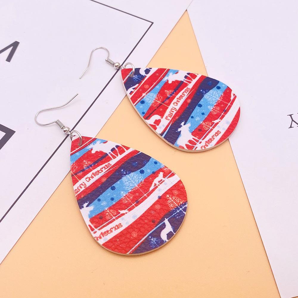 Christmas Style Water-drop Snowflake Earring 2 Sets