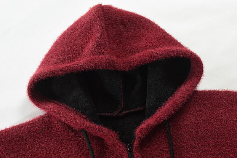 Fall Men Knitting Hoodies Cardigan Overcoat