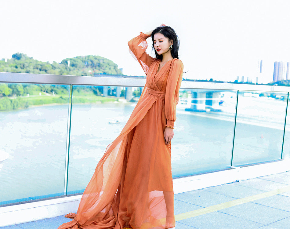 Vintage Fairy Summer Beach Long Dresses