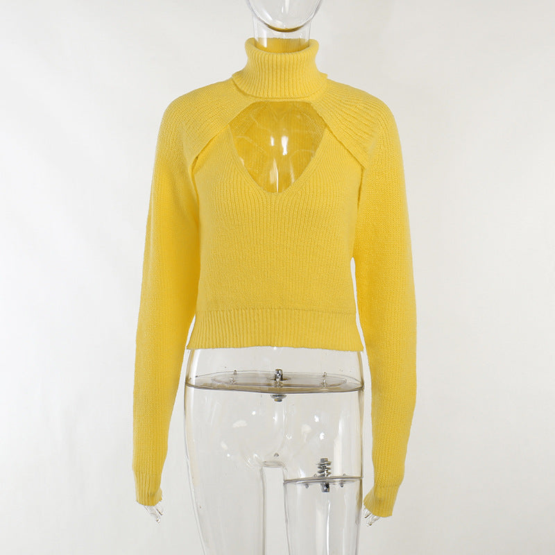 Casual Turtleneck Knitting Top Sweaters
