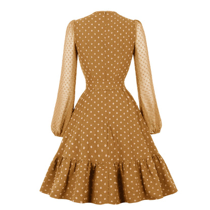 Elegant Tulle Ruffled Long Sleeves Dresses