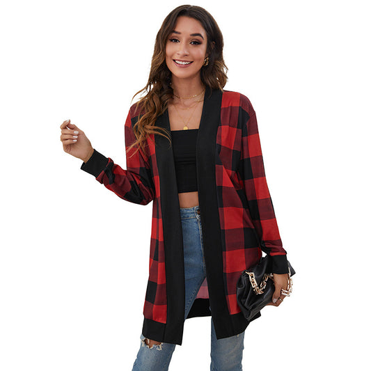 Casual Leopard Design Knitted Coats for Women