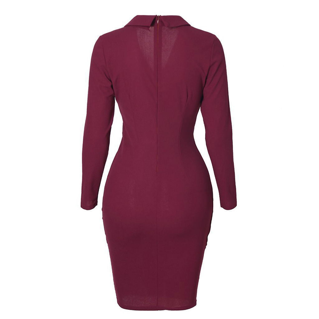 Formal OL Style Long Sleeves Dresses