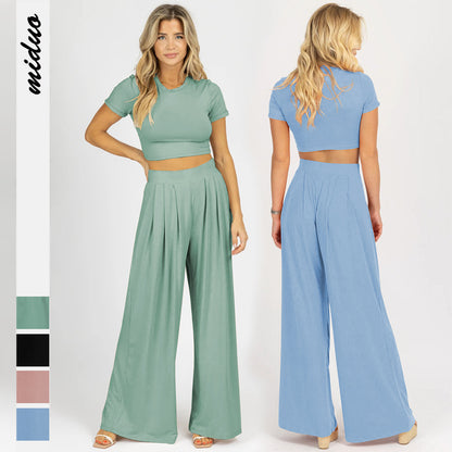 Sexy Summer Short T Shirts and Casual Pants Sets