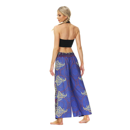 Casual Floral Print Women Yoga Loose Pants