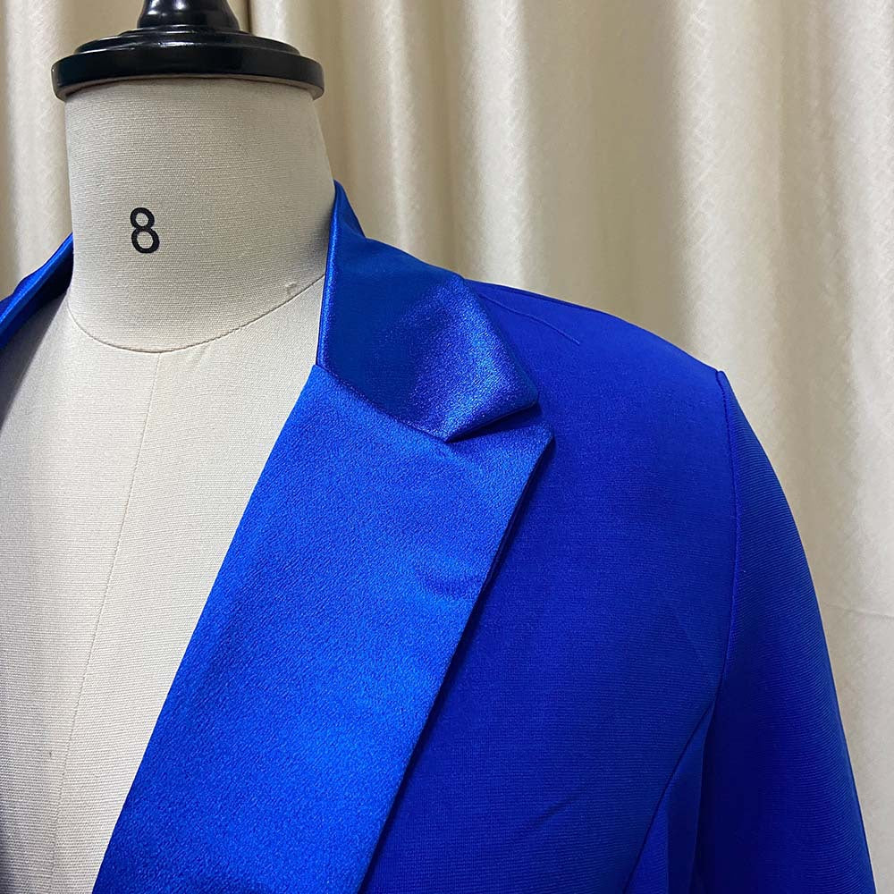 Elegant Women Two Pieces Blazer and Skirts for Women