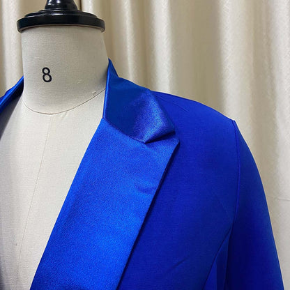 Elegant Women Two Pieces Blazer and Skirts for Women