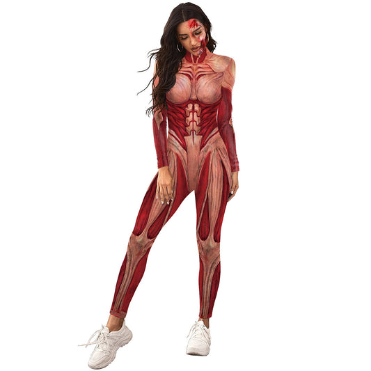 3D Human Muscle Cosplay Jumpsuits