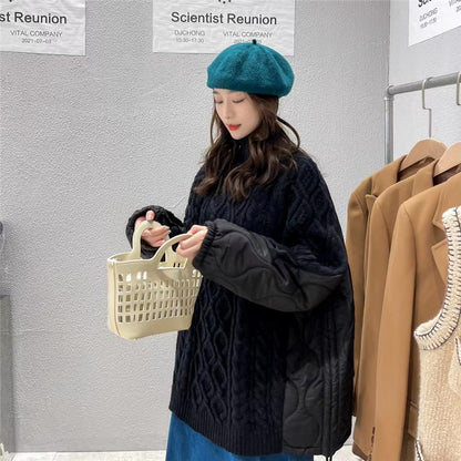 Women Warm High Neck Cotton Knitting Tops