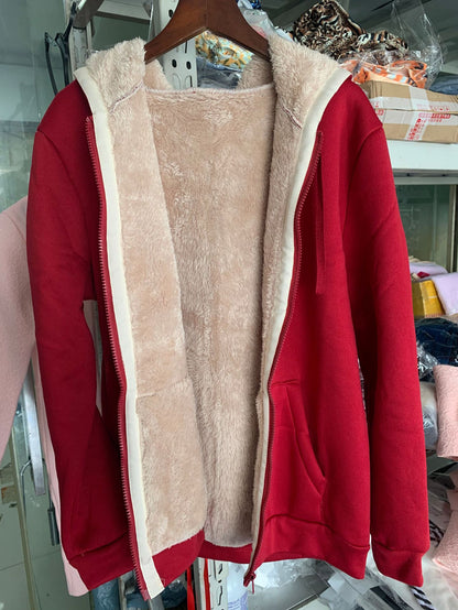 Plus Sizes Winter Women Hoodies Zipper Overcoat