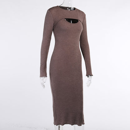 Sexy Women Knitting Cape and Slip Dresses Sets