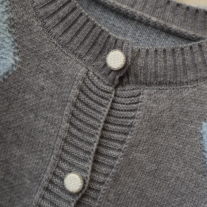 Lovely 3d Flowers Design Knitted Overcoats