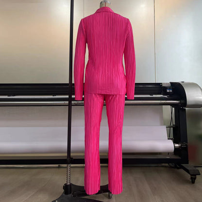 Casual Summer Long Sleeves Shirts and Pants Sleepwear