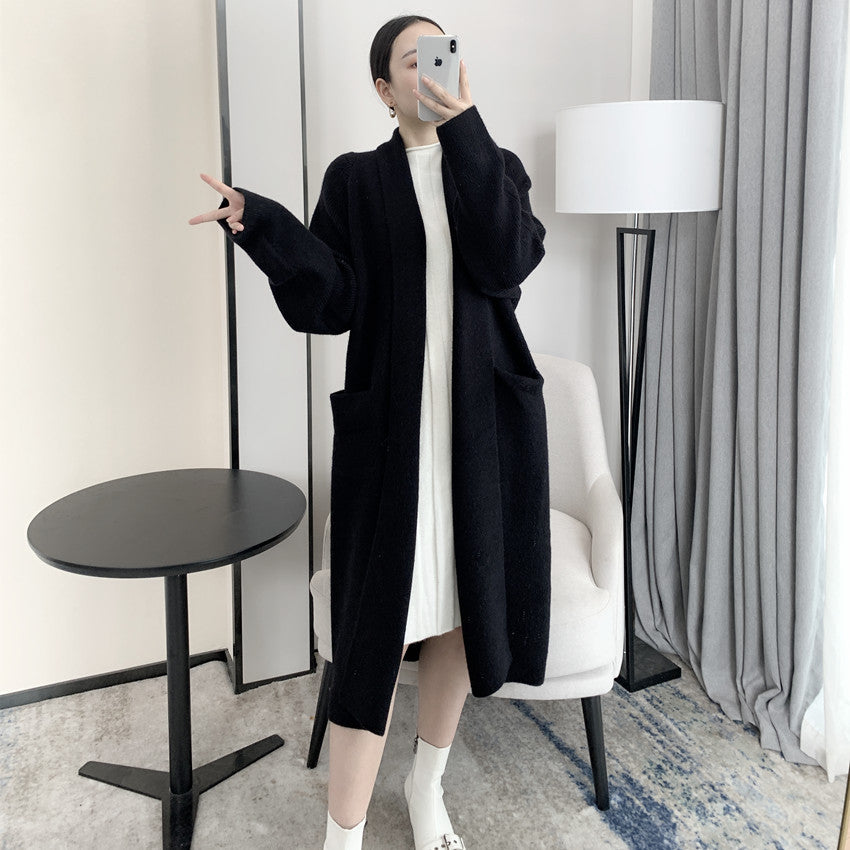 Women Romper Style Knitted Woolen Cardigan Overcoat