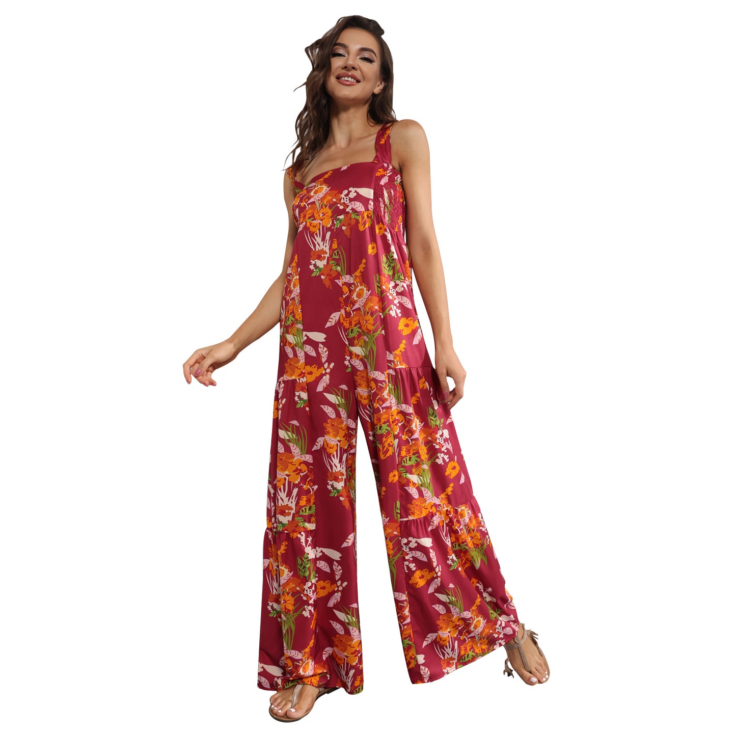 Casual High Waist Women Wide Legs Jumpsuits