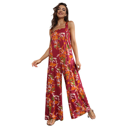 Casual High Waist Women Wide Legs Jumpsuits