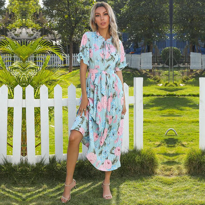 Women Ruffled Summer Holiday Short Beach Dresses