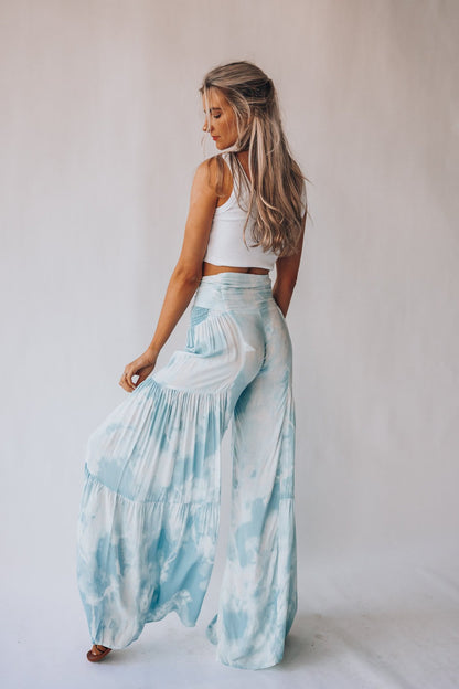 Casual Dyed Trumpet Pants for Women