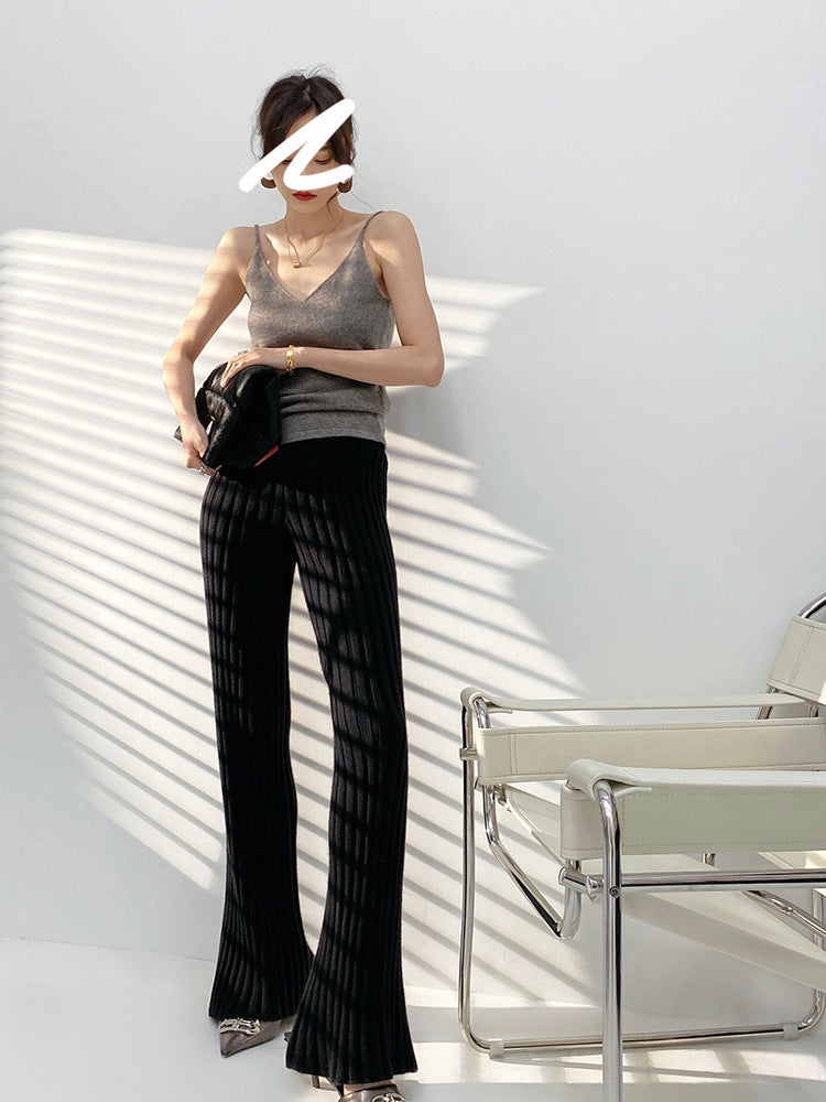 Fashion High Waist Knitting Winter Pants
