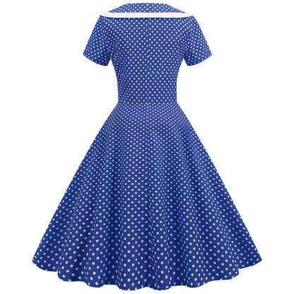 Vintage Polk Dot Women Dresses