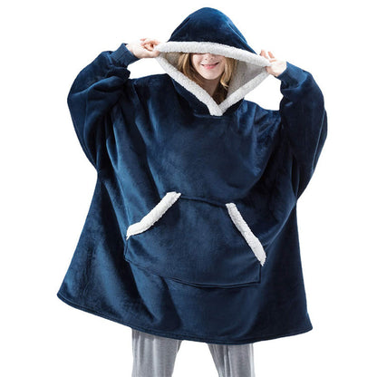 Wearable Fleece Hoodies Sleepwear for Watching TV