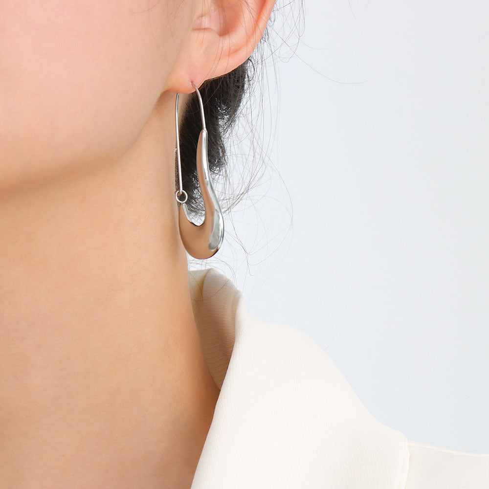 Fashion Women Titanium Steel Geometry Earrings for Women