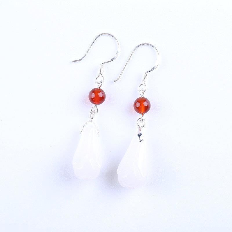 Classic Magnolia Design Women Dangle Earrings