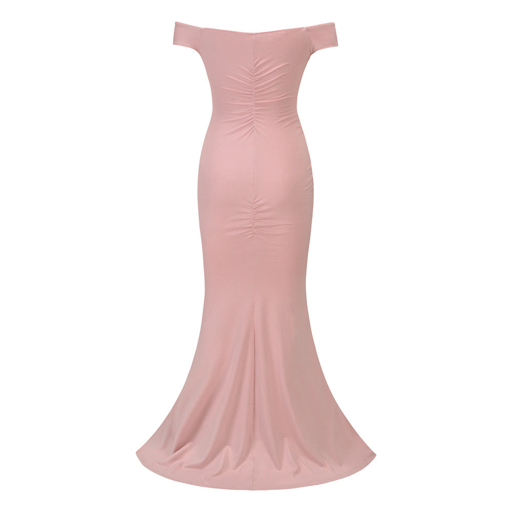 Sexy Backless Slim Women Evening Party Dresses