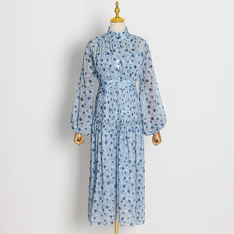 Vintage Ruffled Fall Long Sleeves Dresses