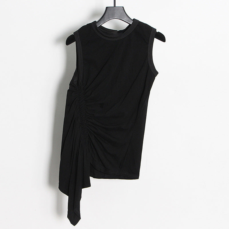 Sexy Designed Irregular Drawstring Summer T Shirts