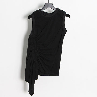 Sexy Designed Irregular Drawstring Summer T Shirts