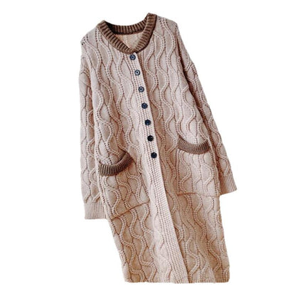 Cozy Women Knitting Winter Cardigan Overcoat