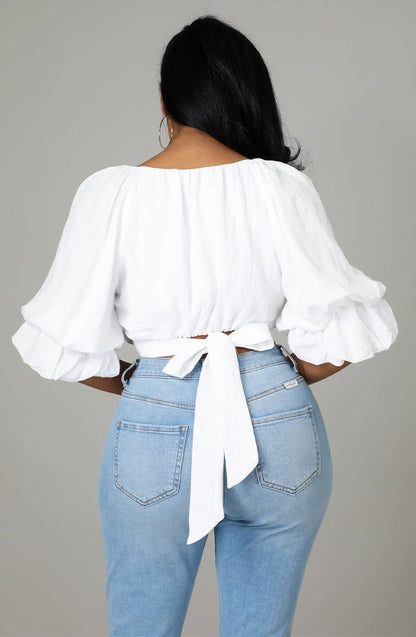 Designed Half Sleeves Spring Blouses for Women