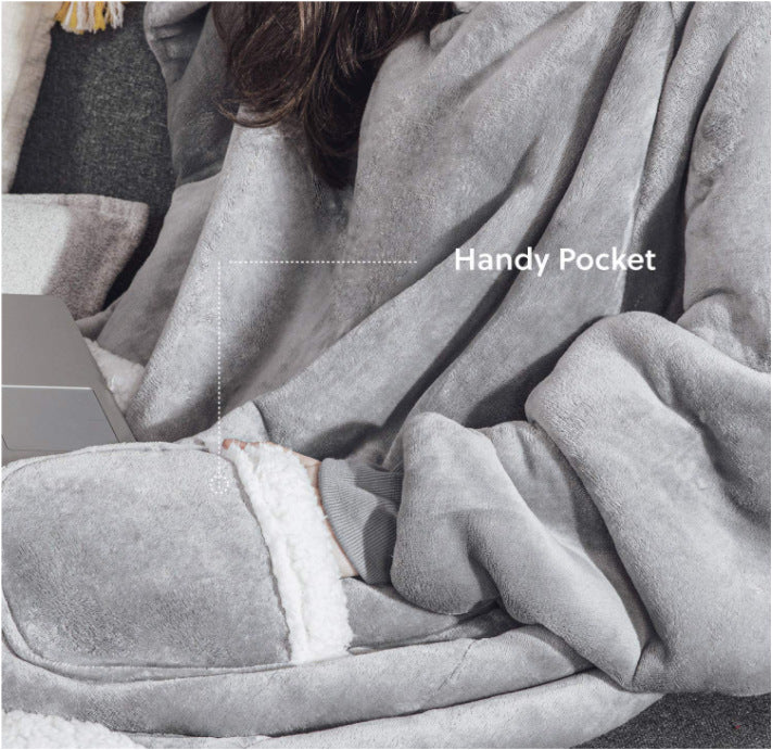 Witner Thick Warm Watching Tv Huggle Hoodies Sleepwear Throw Blanket