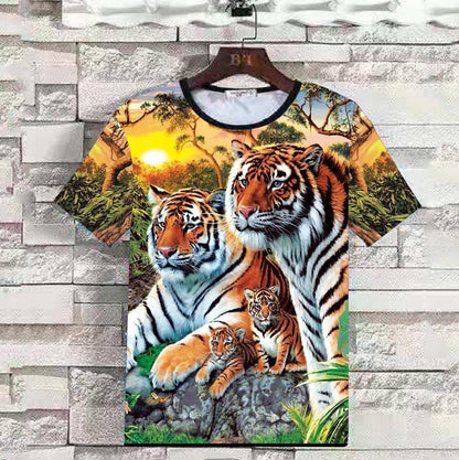 Summer 3D Animal Print Men T Shirts-STYLEGOING
