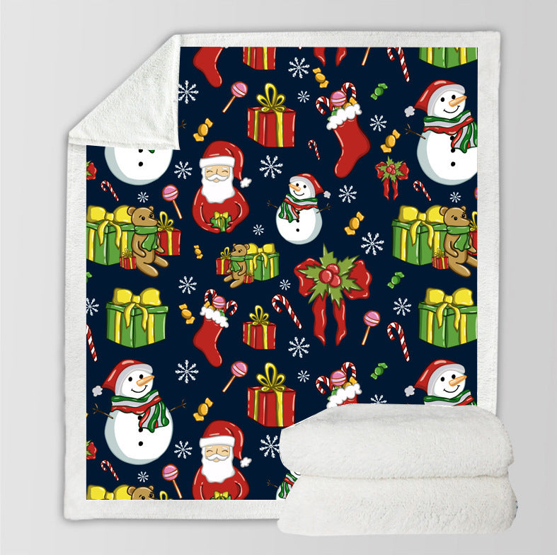 Merry Christmas Santa Claus Lovely Fleece Blanket