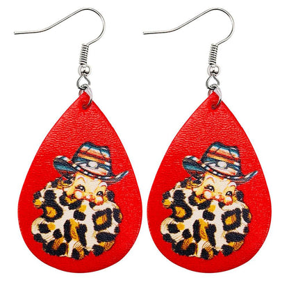 Christmas Vintage Animal Print Earrings 2 Sets